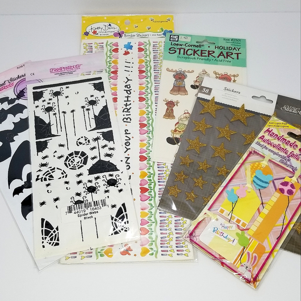 Mixed Holiday Sticker Bundle- Christmas~Birthday~Halloween